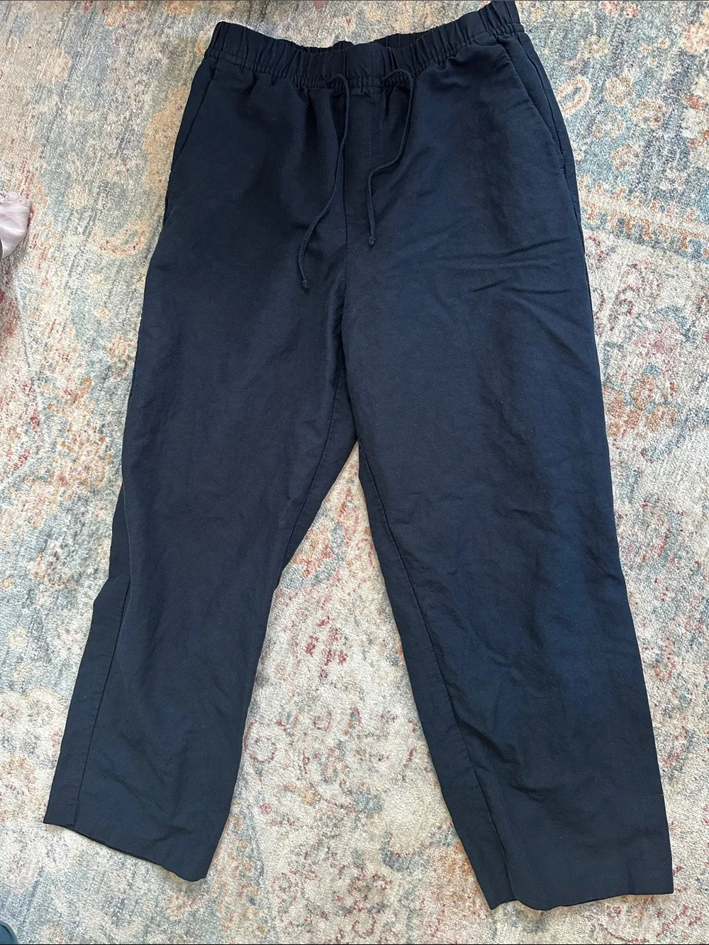 H&M Navy Linen Pants